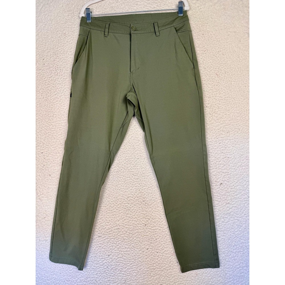 BYLT Pants Mens 34x30 Green Everyday‎ Pant 2.0 Slim Chino Stretch Pockets
